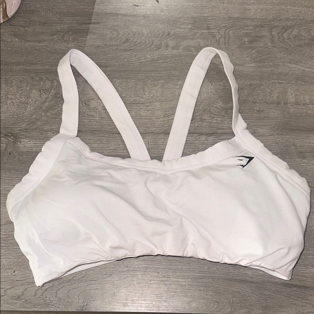 Gymshark White Sports Bra for Intense Workouts